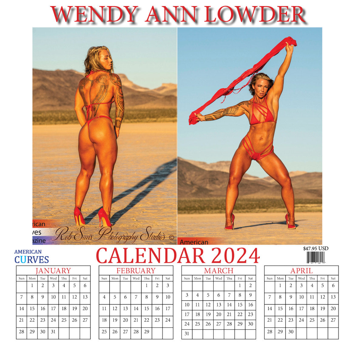 Wendy Lowder 13x19 in-2024 High-Quality Wall Calendar.