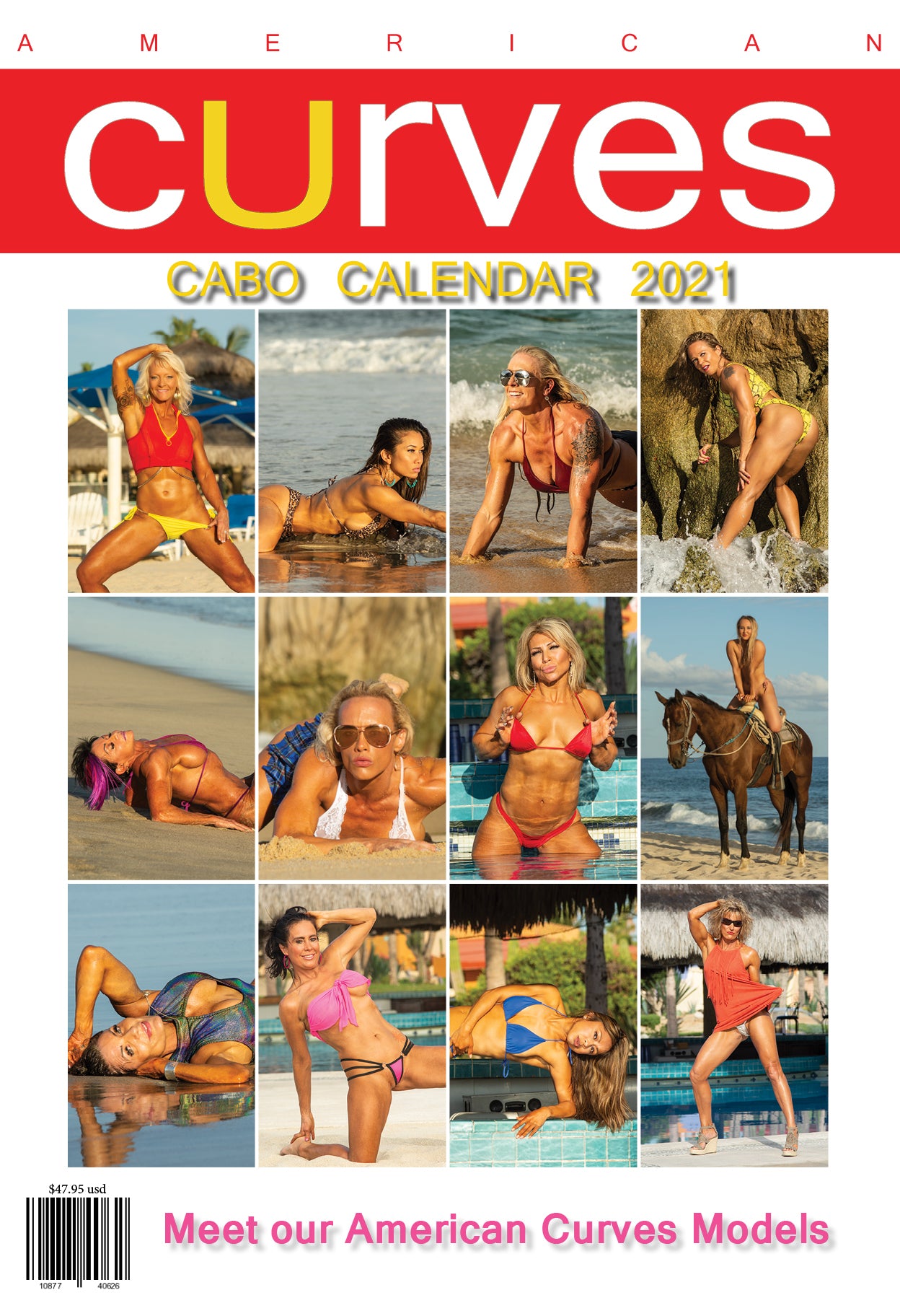 American Curves Calendar 2021, Photographed in Cabo San Lucas 13x19 in [ Printed Paperback]