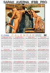 Sarah Averna, IFBB PRO-13x19 in- High-Quality Wall Calendar.  Feb-2022-Jan-2023